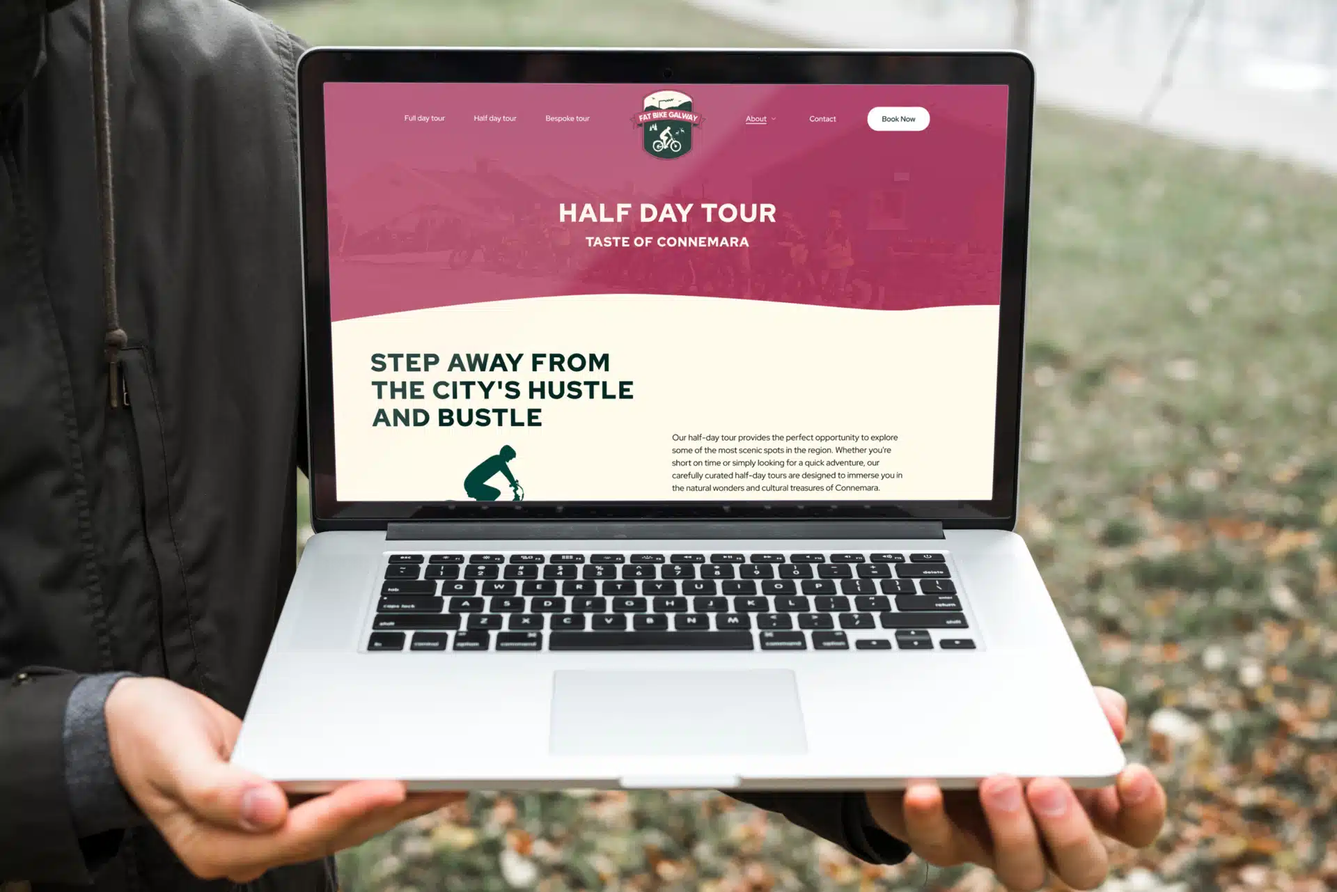 A website that gears visitors up to booking.